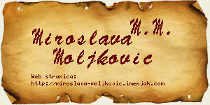 Miroslava Moljković vizit kartica